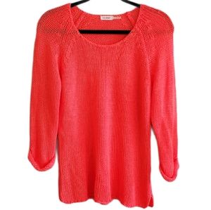 Orange Open Knit Sweater